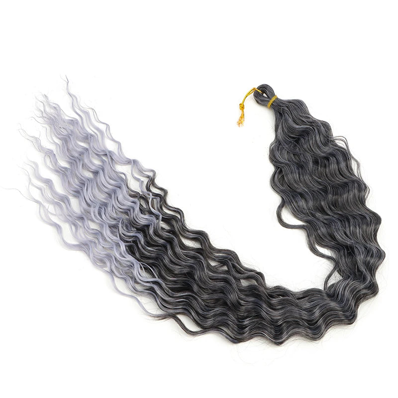 30Inch Synthetic Long Curly Braiding Hair Extension Crochet Hair for Black Women Long Deep Wave Wet and Wavy Braiding Hair