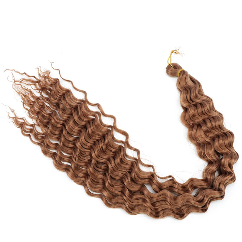 30Inch Synthetic Long Curly Braiding Hair Extension Crochet Hair for Black Women Long Deep Wave Wet and Wavy Braiding Hair