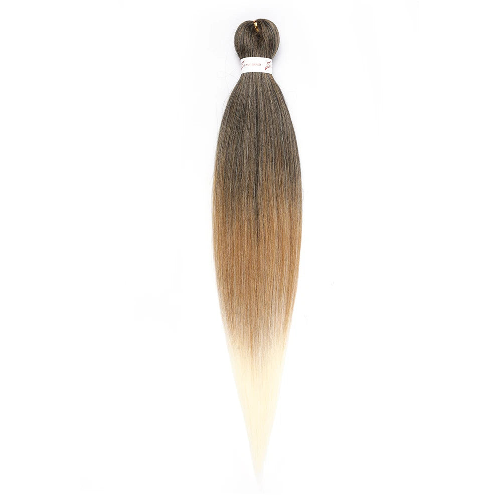 Pre-stretched Synthetic Braiding Hair Ombre Professional Easy  Hot Water Setting Soft  Crochet Braid Hair  Extensions