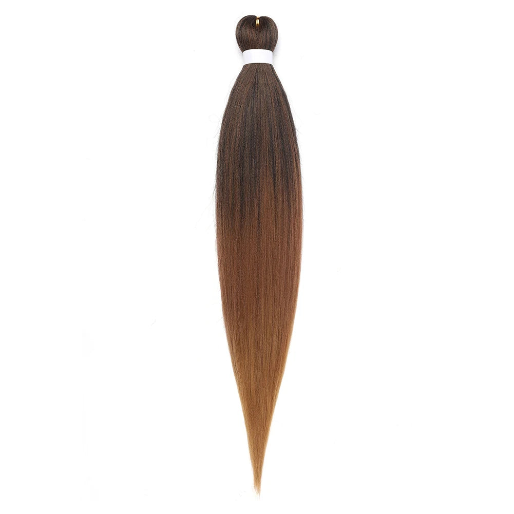 Pre-stretched Synthetic Braiding Hair Ombre Professional Easy  Hot Water Setting Soft  Crochet Braid Hair  Extensions