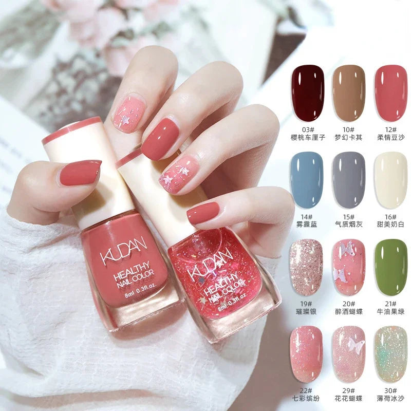Nail Polish White Fine Glitter & More