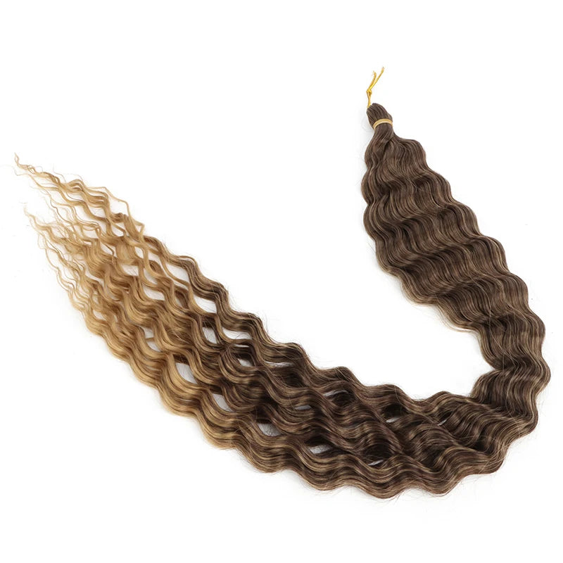 30Inch Synthetic Long Curly Braiding Hair Extension Crochet Hair for Black Women Long Deep Wave Wet and Wavy Braiding Hair