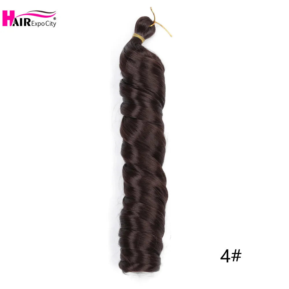 French Curls Braiding Hair Synthetic Spiral Curls For Women Pre Stretched Loose Wave Crochet Hair Extensions Hair Expo City