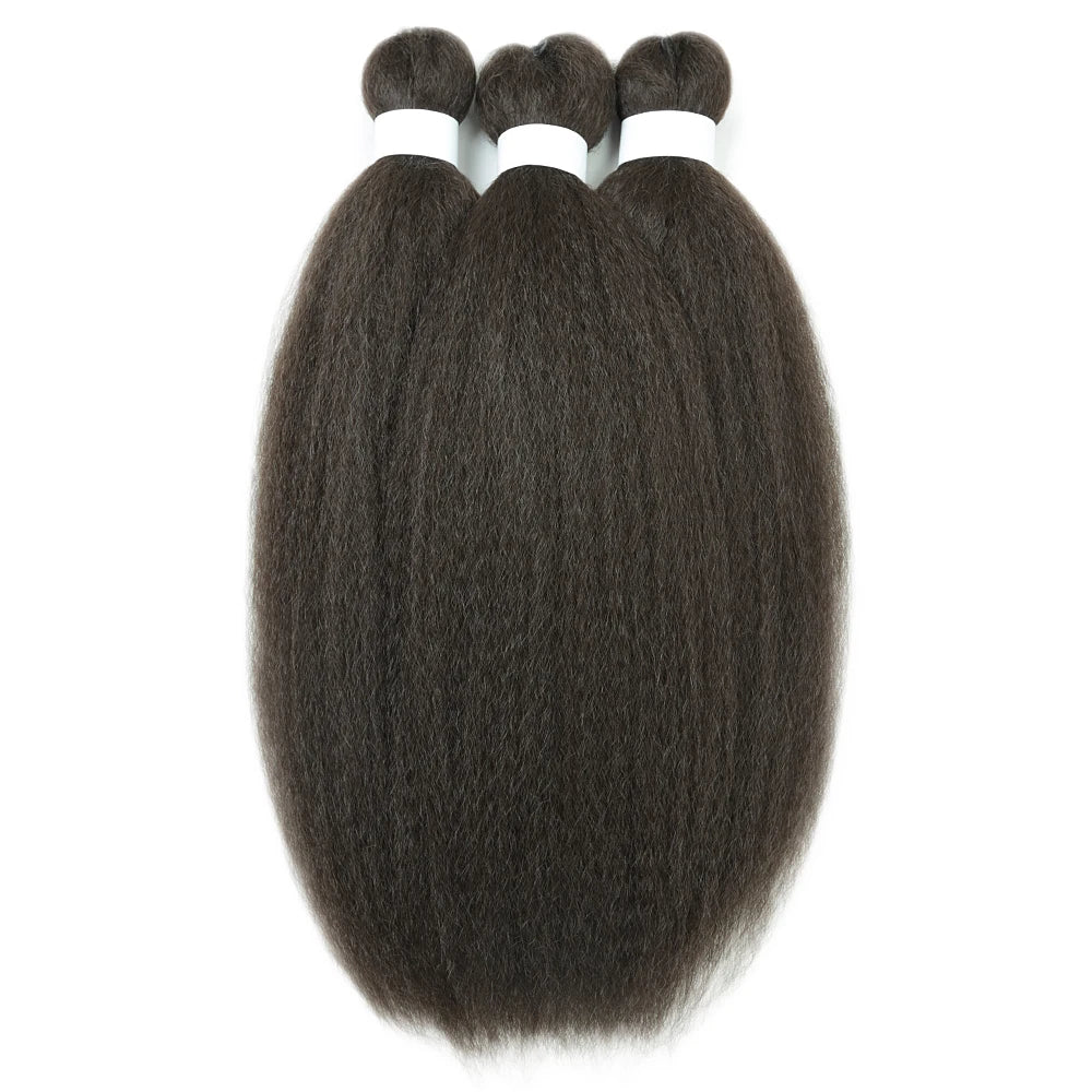 3PCS Vixen Crochet Kinky Curly Hair Synthetic Yaki Straight Marley Braiding Hair Extensions Ombre Crochet Braids Hair For Women