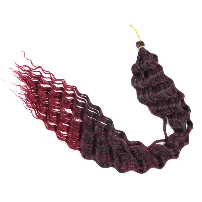 30Inch Synthetic Long Curly Braiding Hair Extension Crochet Hair for Black Women Long Deep Wave Wet and Wavy Braiding Hair