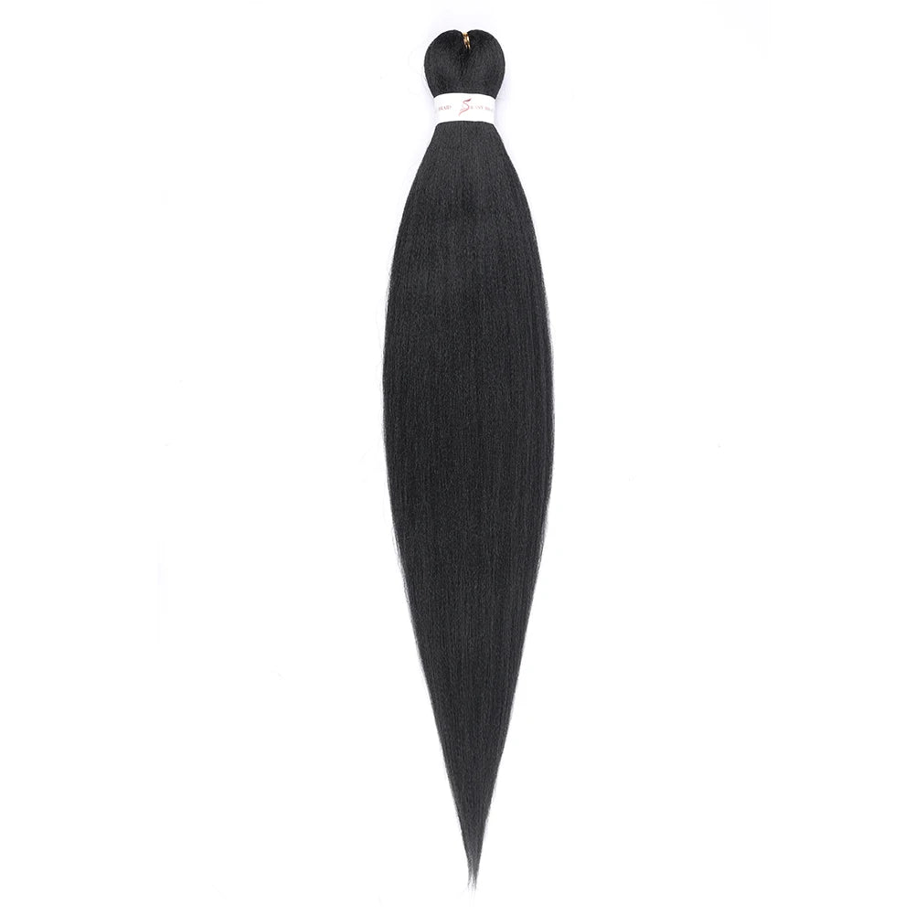 Pre-stretched Synthetic Braiding Hair Ombre Professional Easy  Hot Water Setting Soft  Crochet Braid Hair  Extensions