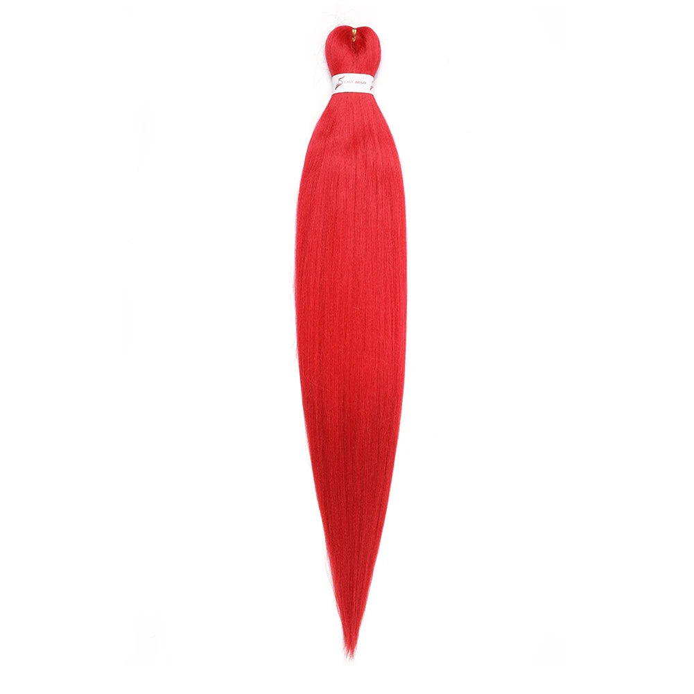 Pre-stretched Synthetic Braiding Hair Ombre Professional Easy  Hot Water Setting Soft  Crochet Braid Hair  Extensions