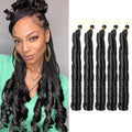 3 & 5 Packs 24Inch Synthetic French Curls Crochet Hair Pre-Stretched Loose Wave Braiding Hair Ombre Loose Curly Braid