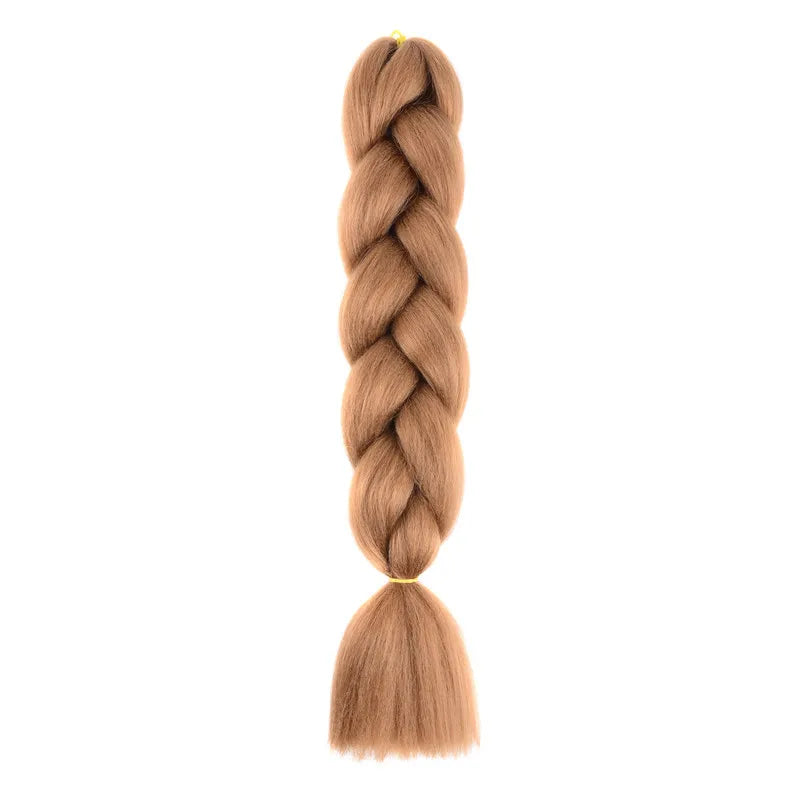 Synthetic 1Pcs 24inch 100g Braiding Hair Box Braids Colorful Twist Braiding Hair Extensions Synthetic Crochet Braiding