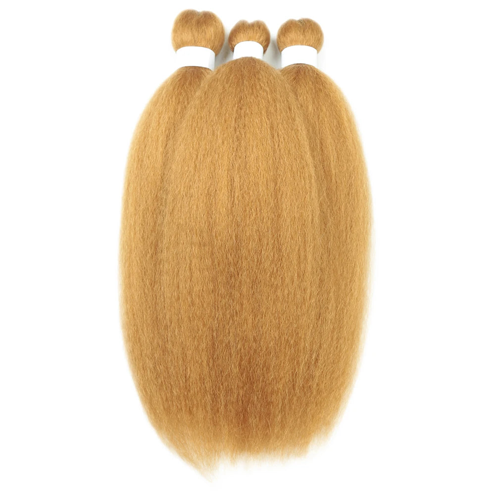 3PCS Vixen Crochet Kinky Curly Hair Synthetic Yaki Straight Marley Braiding Hair Extensions Ombre Crochet Braids Hair For Women
