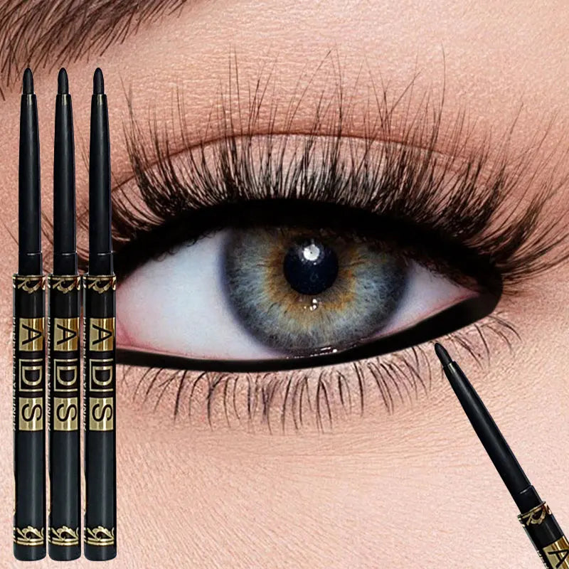3PCS/9PCS Long-Lasting Waterproof Black Eyeliner Pencil -Smudge-Proof Sweat-Resistant