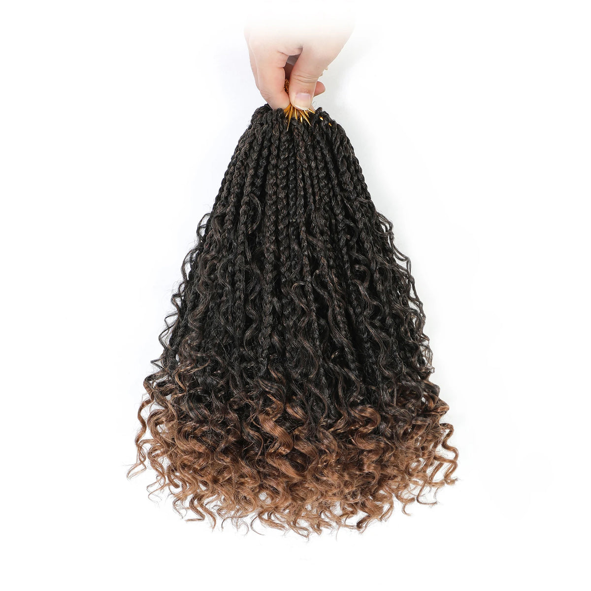 Synthetic Goddess Box Braids Crochet Hair For Black Women Box Braids with Curly Ends