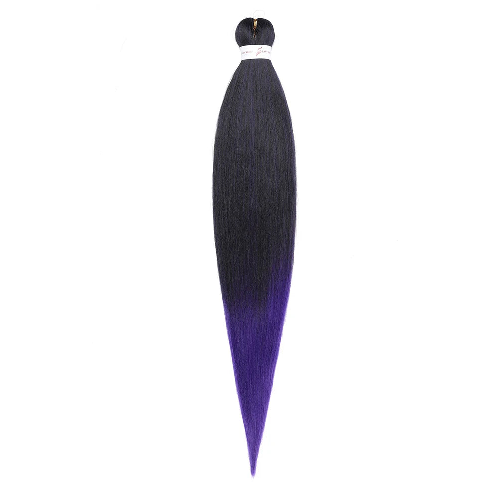 Pre-stretched Synthetic Braiding Hair Ombre Professional Easy  Hot Water Setting Soft  Crochet Braid Hair  Extensions