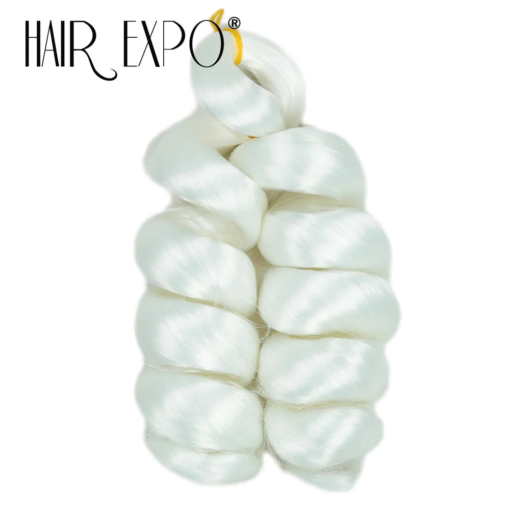 3PCS French Curls Braiding Hair Extensions Synthetic Loose Deep Wave Crochet Braids Pre Stretched Spiral Curly Hair for Women
