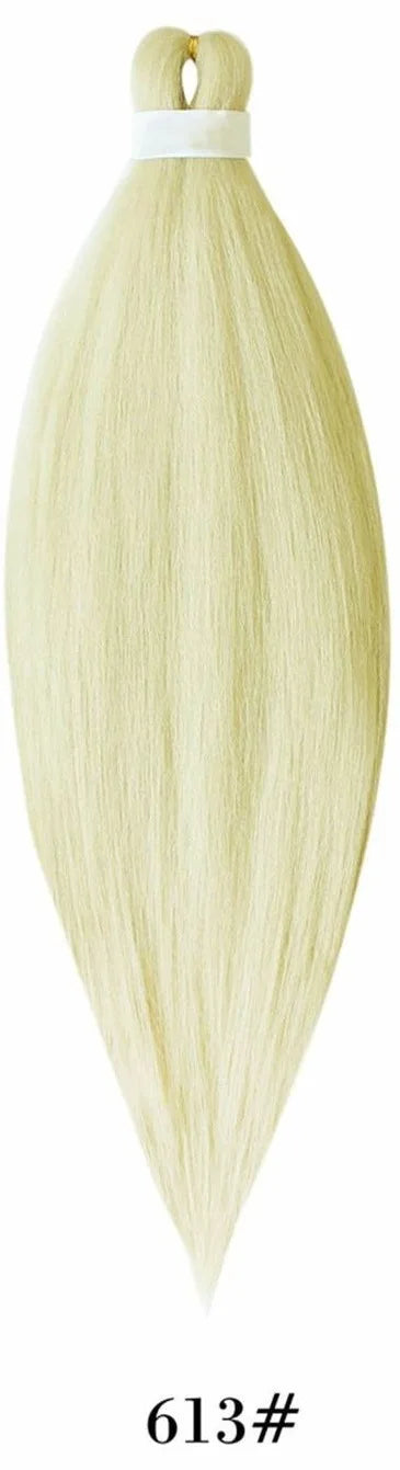 Synthetic Pre Stretched Braiding Hair Light Pink Braiding Hair Yaki Texture Hot Water Setting Professional Braids Hair 24 Inches