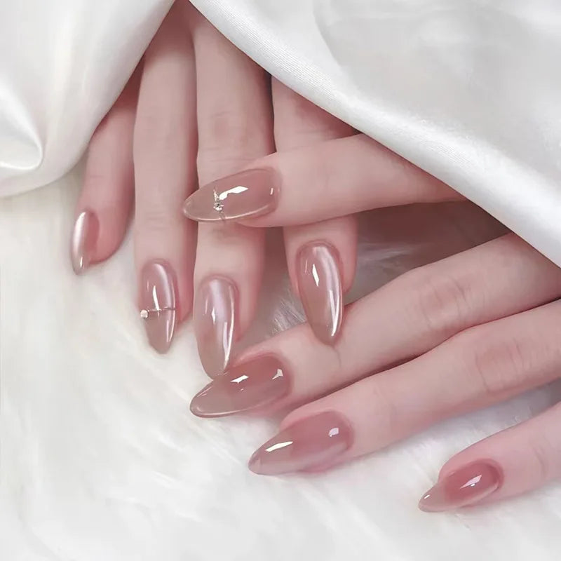 3D Acrylic False Nails Almond Medium Press on Fake Nails & More (37 Options)