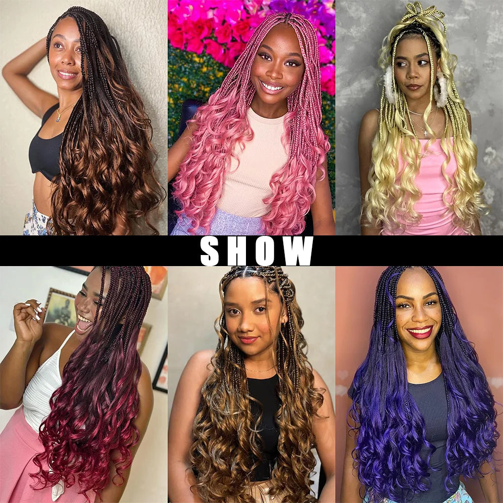 French Curls Braiding Hair 12/16/24Inch Synthetic Spiral Curls Braids Hair Extensions For Women Pre Stretched Loose Wave
