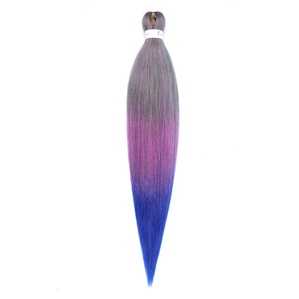 Pre-stretched Synthetic Braiding Hair Ombre Professional Easy  Hot Water Setting Soft  Crochet Braid Hair  Extensions