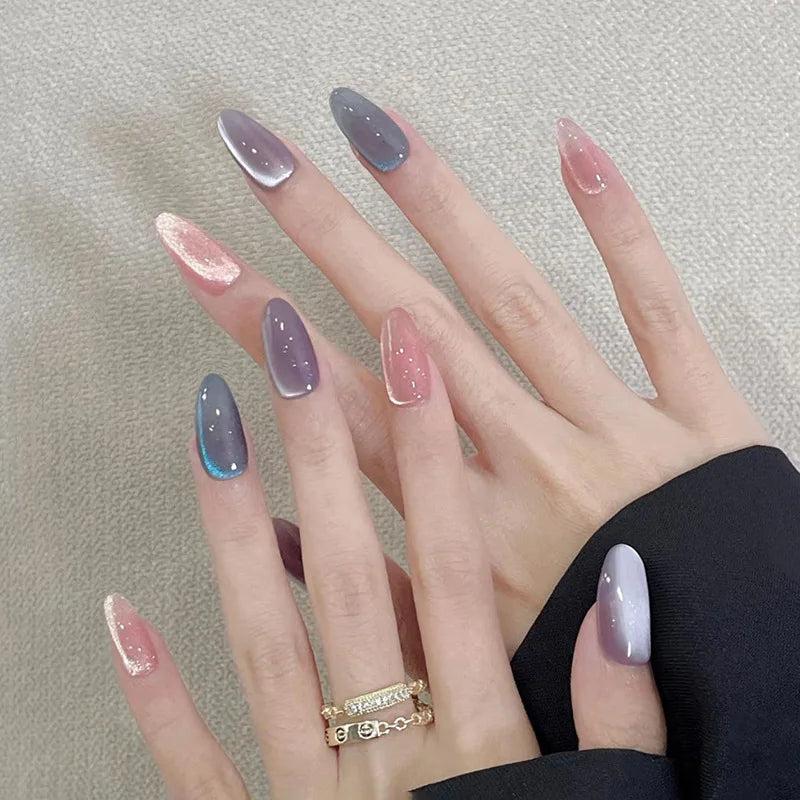 3D Acrylic False Nails Almond Medium Press on Fake Nails & More (37 Options)