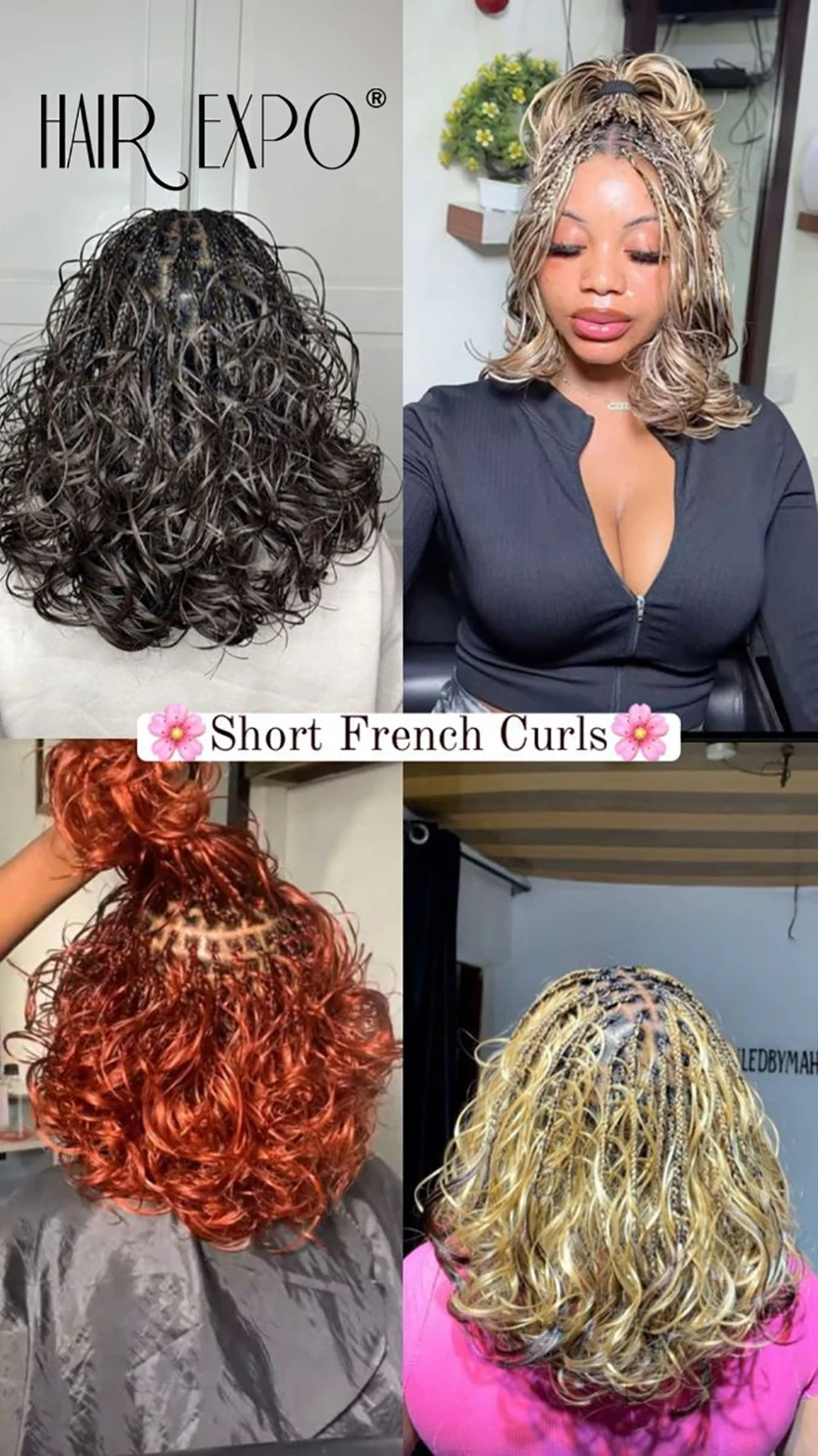 3PCS French Curls Braiding Hair Extensions Synthetic Loose Deep Wave Crochet Braids Pre Stretched Spiral Curly Hair for Women