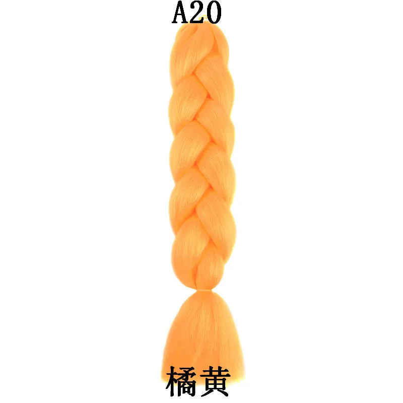Synthetic 1Pcs 24inch 100g Braiding Hair Box Braids Colorful Twist Braiding Hair Extensions Synthetic Crochet Braiding