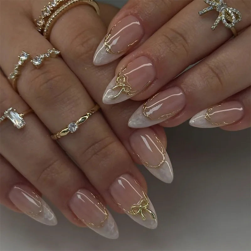 24pcs Glitter Cat Eye Fake Nails & More (25 Options) (C)