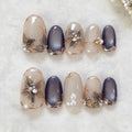 24pcs Glitter Cat Eye Fake Nails & More (25 Options) (C)