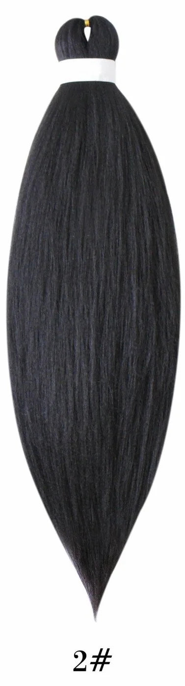 Synthetic Pre Stretched Braiding Hair Light Pink Braiding Hair Yaki Texture Hot Water Setting Professional Braids Hair 24 Inches