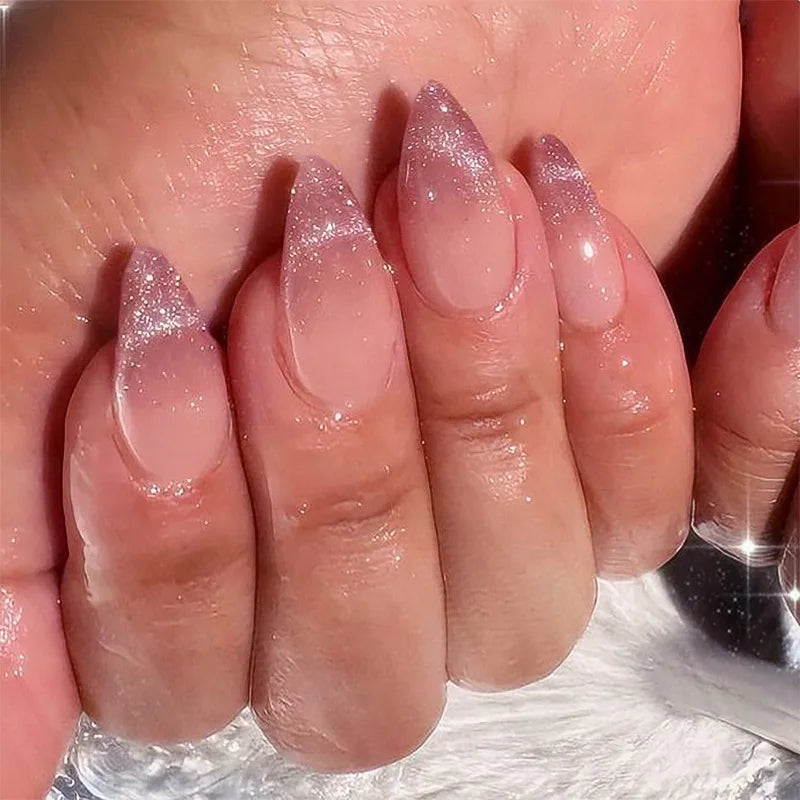 3D Acrylic False Nails Almond Medium Press on Fake Nails & More (37 Options)