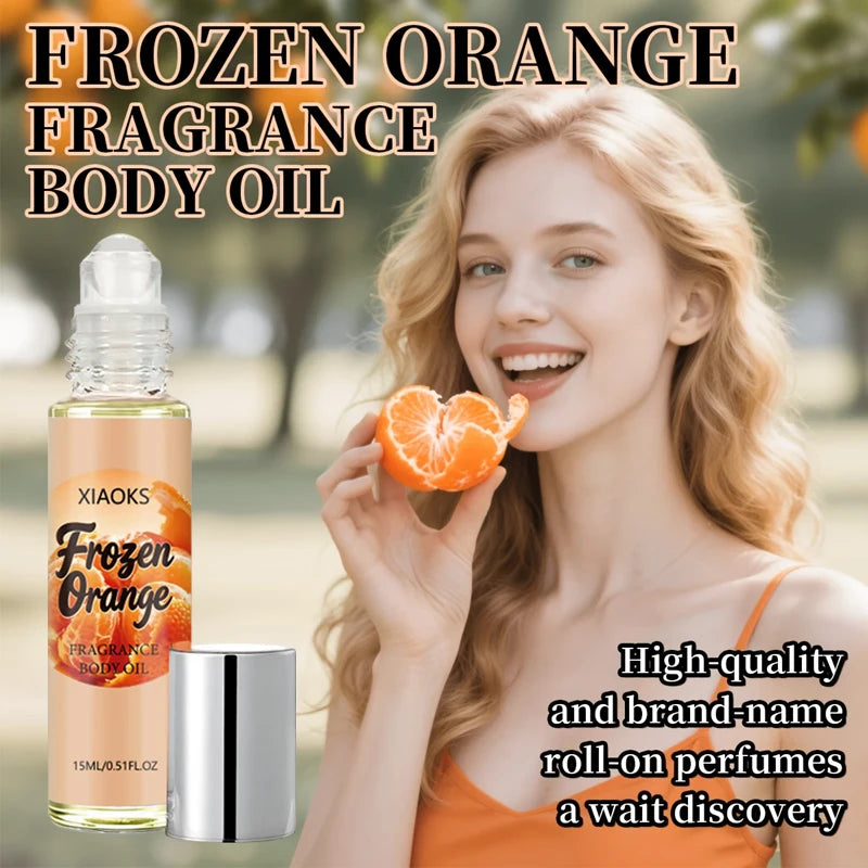 Frozen Orange Women's orange-scented roll-on perfume, elegant citrus fragrance, light & natural scent