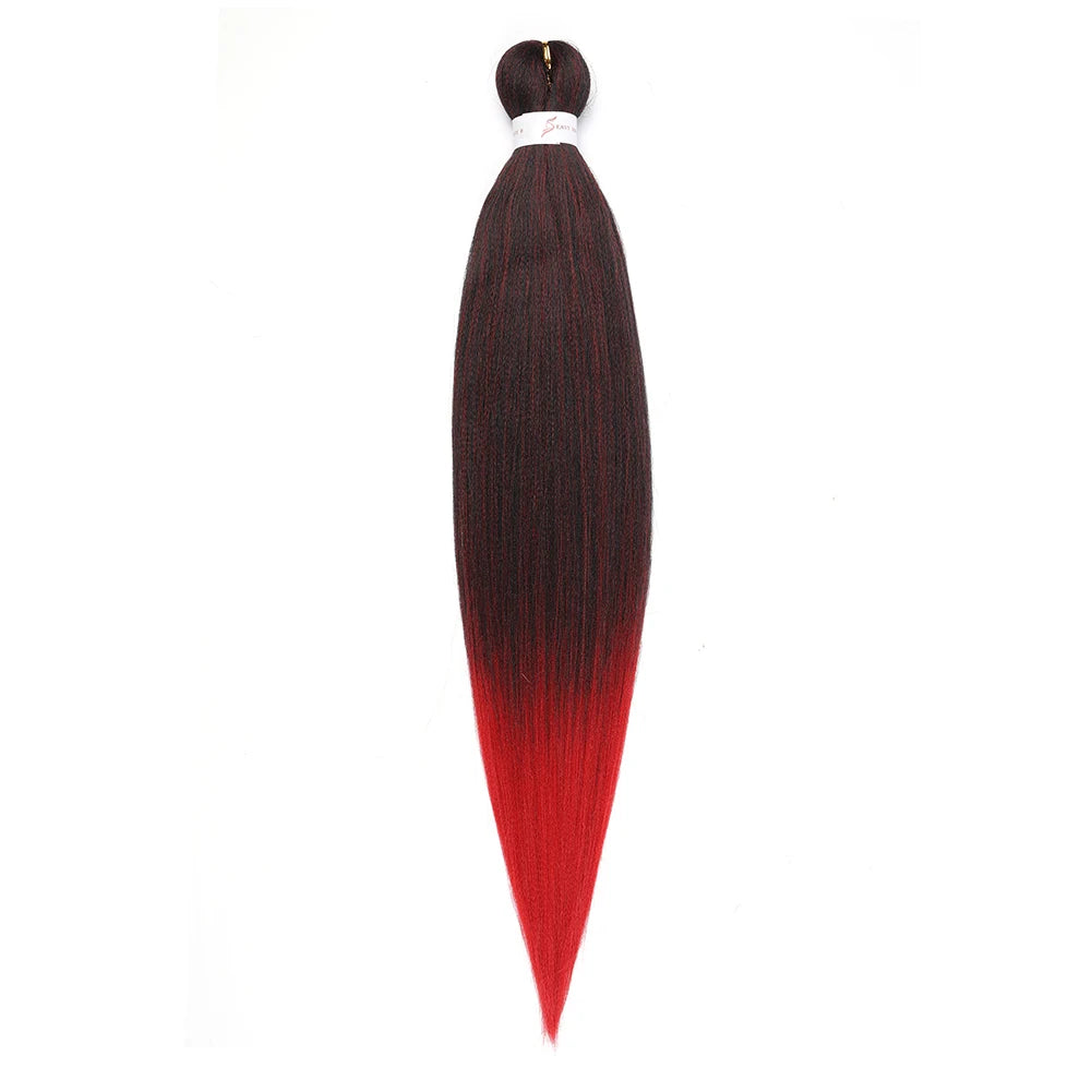 Pre-stretched Synthetic Braiding Hair Ombre Professional Easy  Hot Water Setting Soft  Crochet Braid Hair  Extensions