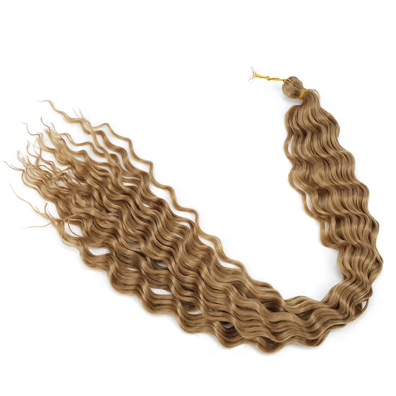 30Inch Synthetic Long Curly Braiding Hair Extension Crochet Hair for Black Women Long Deep Wave Wet and Wavy Braiding Hair