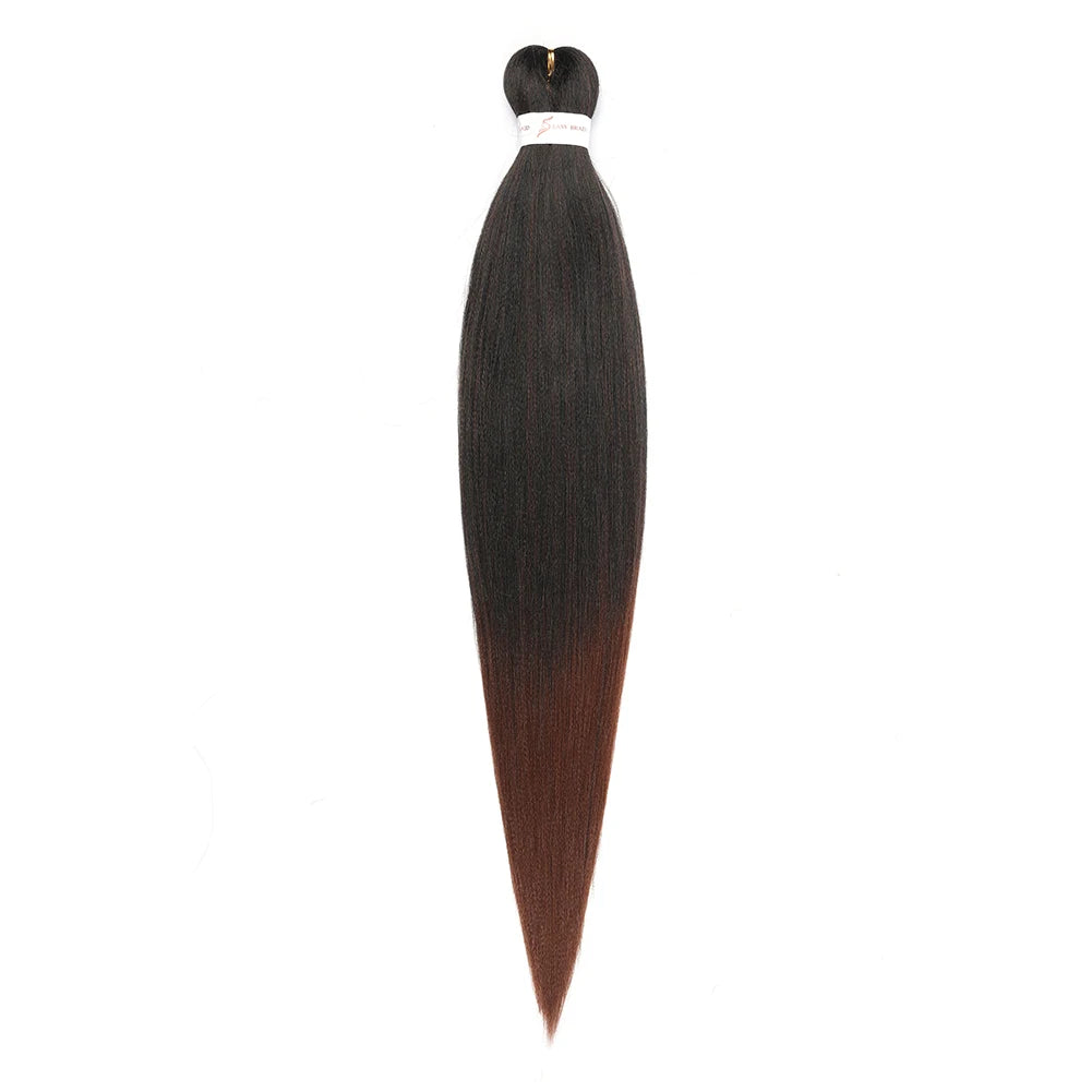 Pre-stretched Synthetic Braiding Hair Ombre Professional Easy  Hot Water Setting Soft  Crochet Braid Hair  Extensions