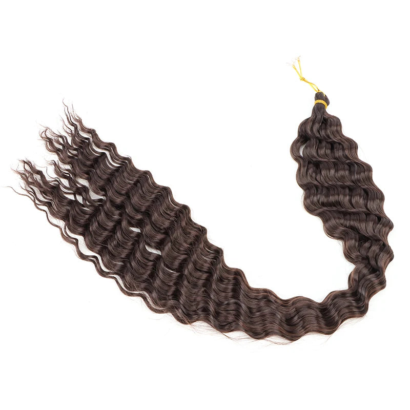 30Inch Synthetic Long Curly Braiding Hair Extension Crochet Hair for Black Women Long Deep Wave Wet and Wavy Braiding Hair