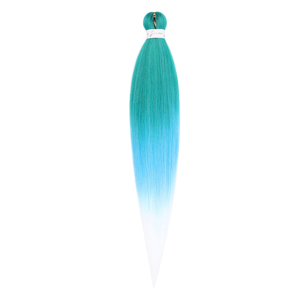 Pre-stretched Synthetic Braiding Hair Ombre Professional Easy  Hot Water Setting Soft  Crochet Braid Hair  Extensions
