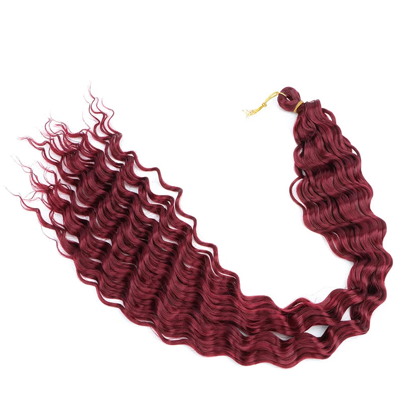 30Inch Synthetic Long Curly Braiding Hair Extension Crochet Hair for Black Women Long Deep Wave Wet and Wavy Braiding Hair