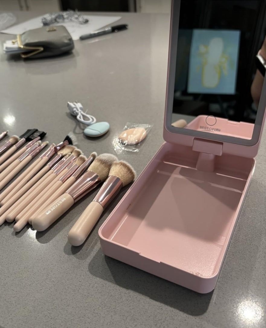 Led Lightup Makeup Brush & Case