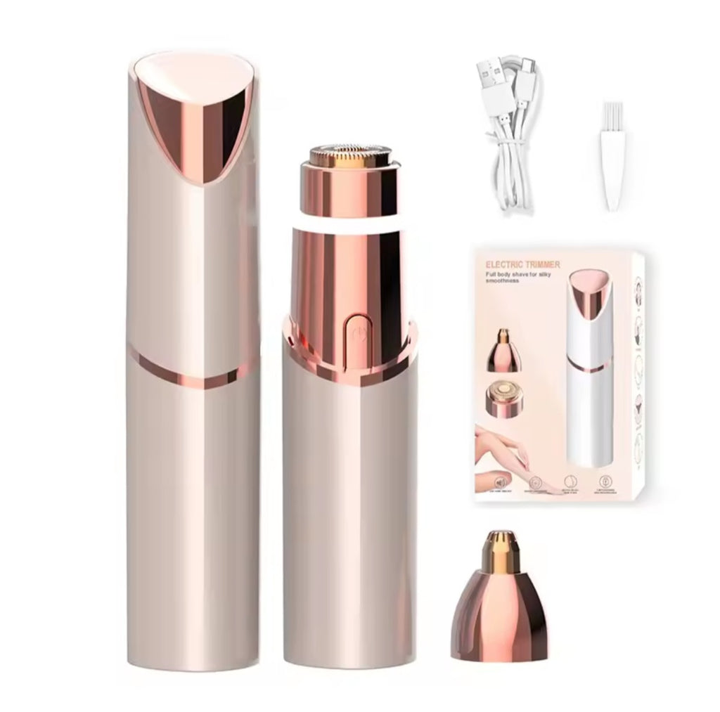 Eyebrow Facial Hair Remover for Women: Portable Electric 2 in 1 Electric Shaver and Facial Trimmer Rechargeable
