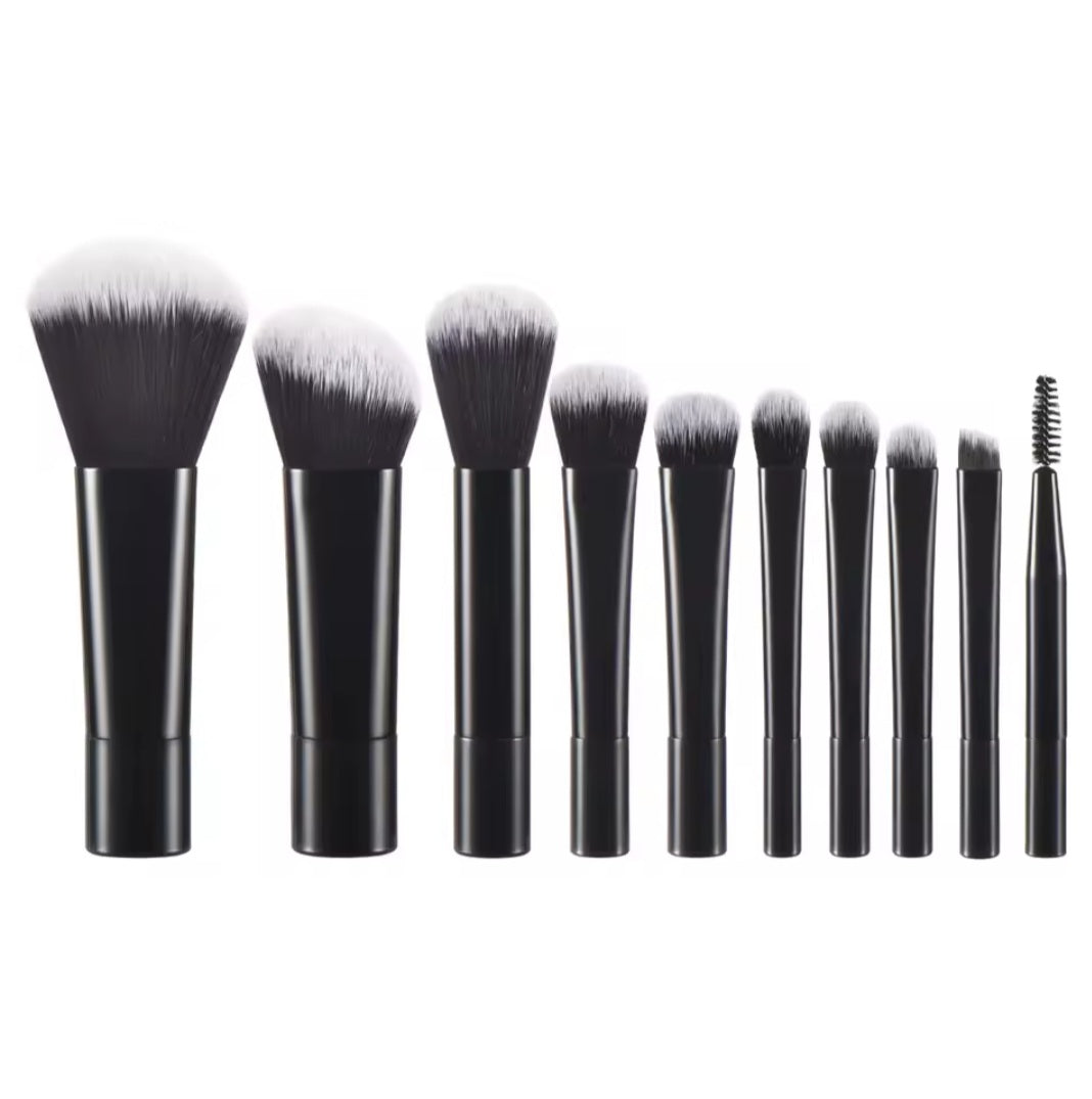 10 pcs Mini Makeup Brush Travel Set Portable Puff Brush Professional Makeup tool set