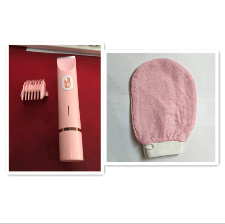 2 In 1 Hair Remover Women's Double Head Shaver Private Pubic Hair Trimmer Electric Razor Wet Dry Electric Body Hair