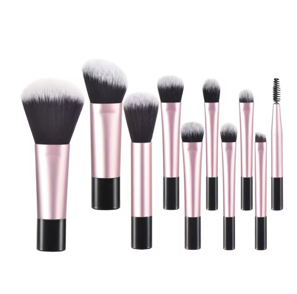 10 pcs Mini Makeup Brush Travel Set Portable Puff Brush Professional Makeup tool set