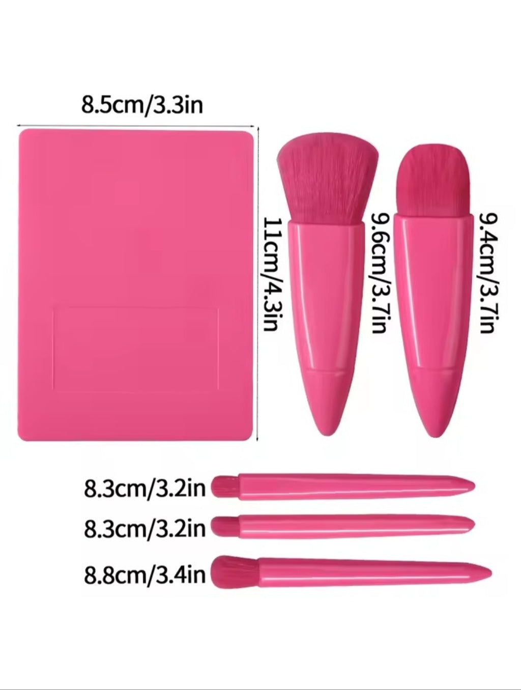 5pcs Travel Size Makeup Brushes Set Mini makeup Brushes