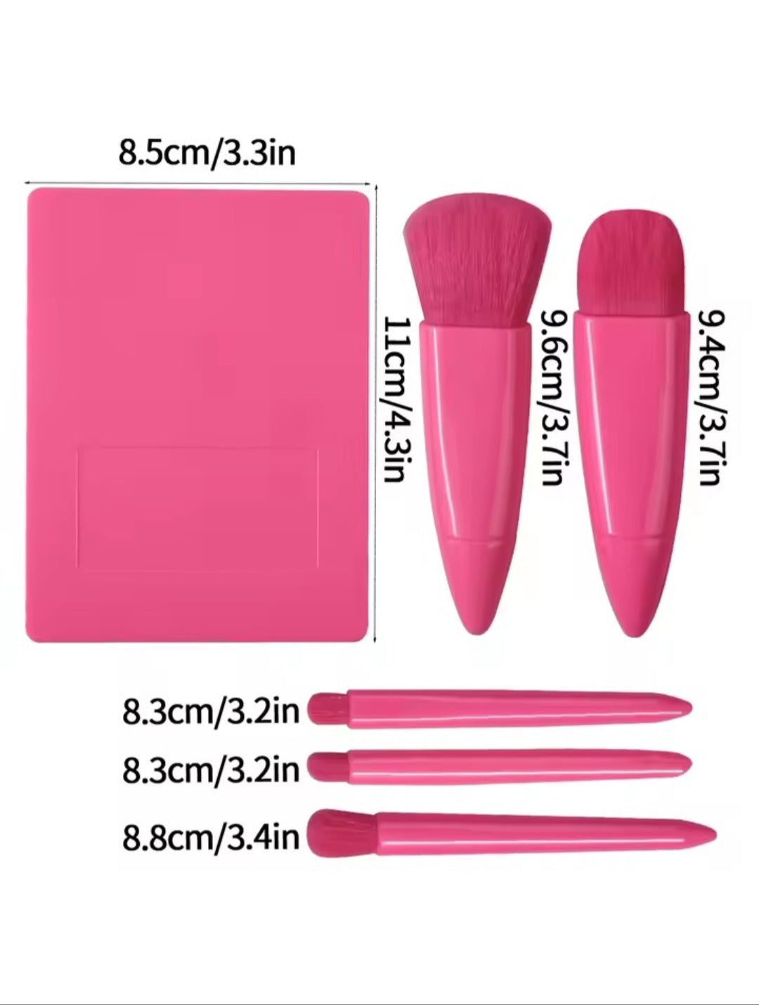 5pcs Travel Size Makeup Brushes Set Mini makeup Brushes