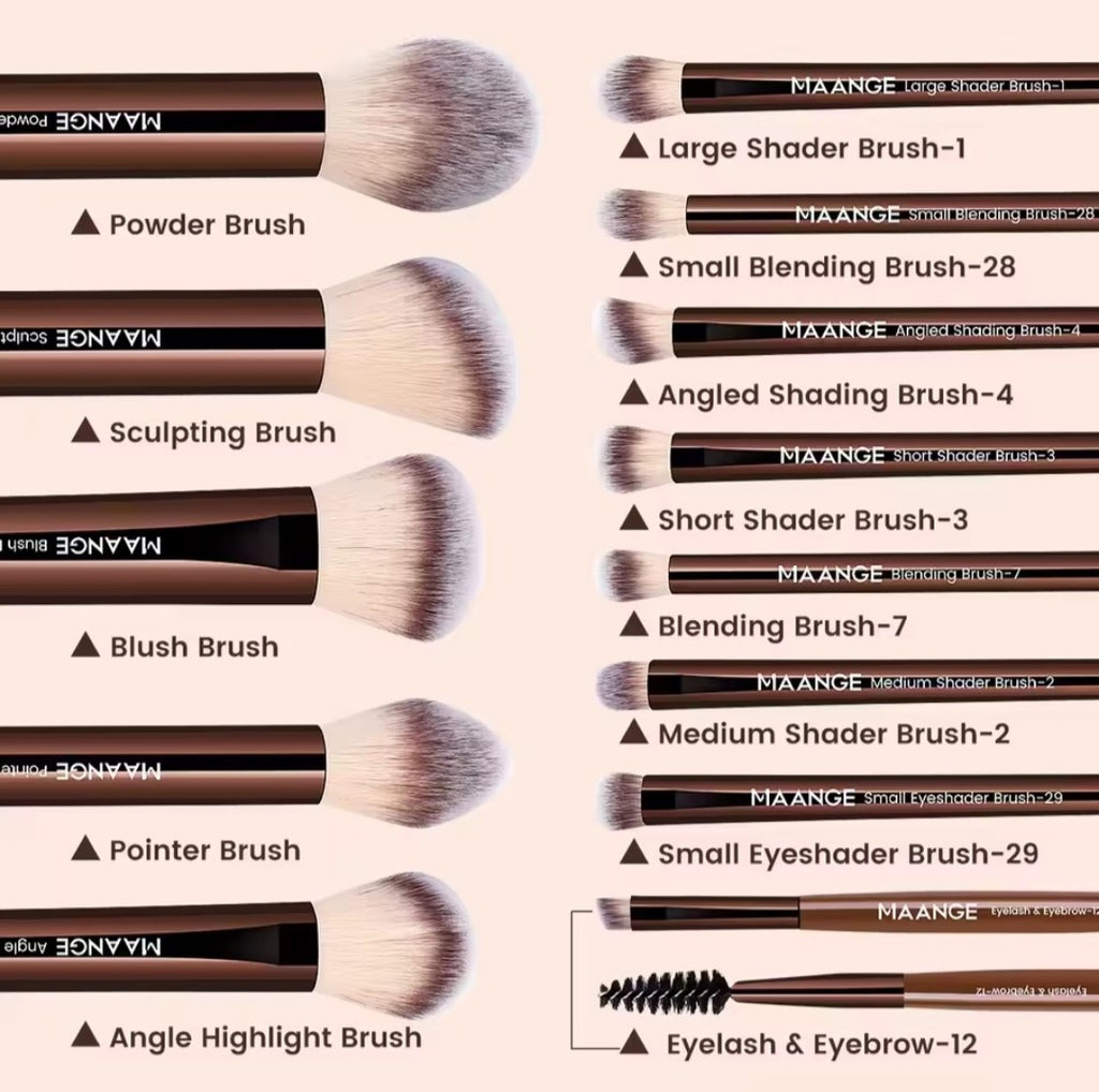 MAANGE Premium Makeup Brush Set (13 Brushes)