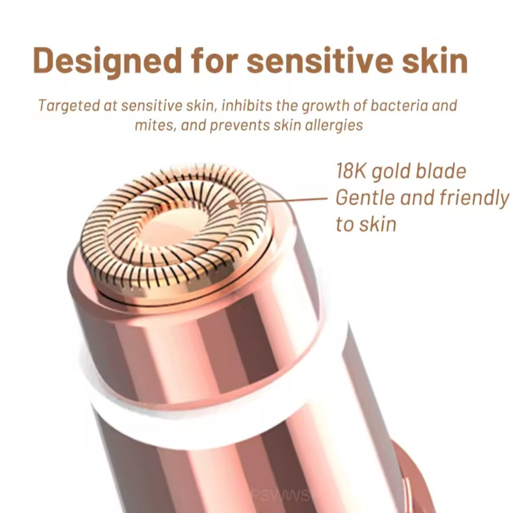 Eyebrow Facial Hair Remover for Women: Portable Electric 2 in 1 Electric Shaver and Facial Trimmer Rechargeable