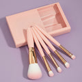 5 PCs Makeup Brushes With Mirror Travel Set makeup brush